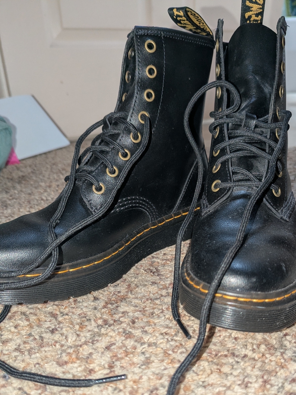 Dr. Martens Zavala Leather Combat Boots Wm 9.5